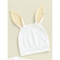 thumbnail image 5 of Bagilaanoe Newborn Easter Outfits Baby Girl Boys Footed Jumpsuit + Hat Long Sleeve Bodysuit 3M 6M 12M 18M Infant Spring One Piece Romper, 5 of 9
