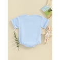 thumbnail image 3 of Bagilaanoe Newborn Baby Girl Boy Easter Rompers Letters Print Short Sleeve Bodysuits 3M 6M 12M 18M Infant Casual One Piece Short Jumpsuit, 3 of 8