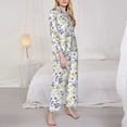 thumbnail image 3 of Goofa Daisies Flowers Printed Women’s 2 Piece Pajama Set Super,Pajamas Women's Long Sleeve Sleepwear Soft Button Down Loungewear Pjs Lounge Set Nightwear-Small, 3 of 9