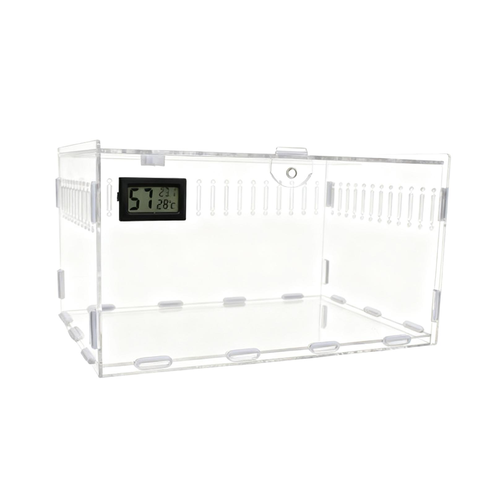 Reptile Tank Acrylic Spider Enclosure Terrarium with Easy Cleaning for Frogs Hermit Crabs Living Room