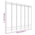 thumbnail image 4 of vidaXL 6-Panel Room Divider White 240x200 cm Fabric, 4 of 5