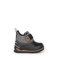 thumbnail image 2 of Acton Duckies Mid-Season Waterproof Kid's Boots, Grey and Brown - Hydrophobic Nylon, Reflective Inserts, 2 of 5