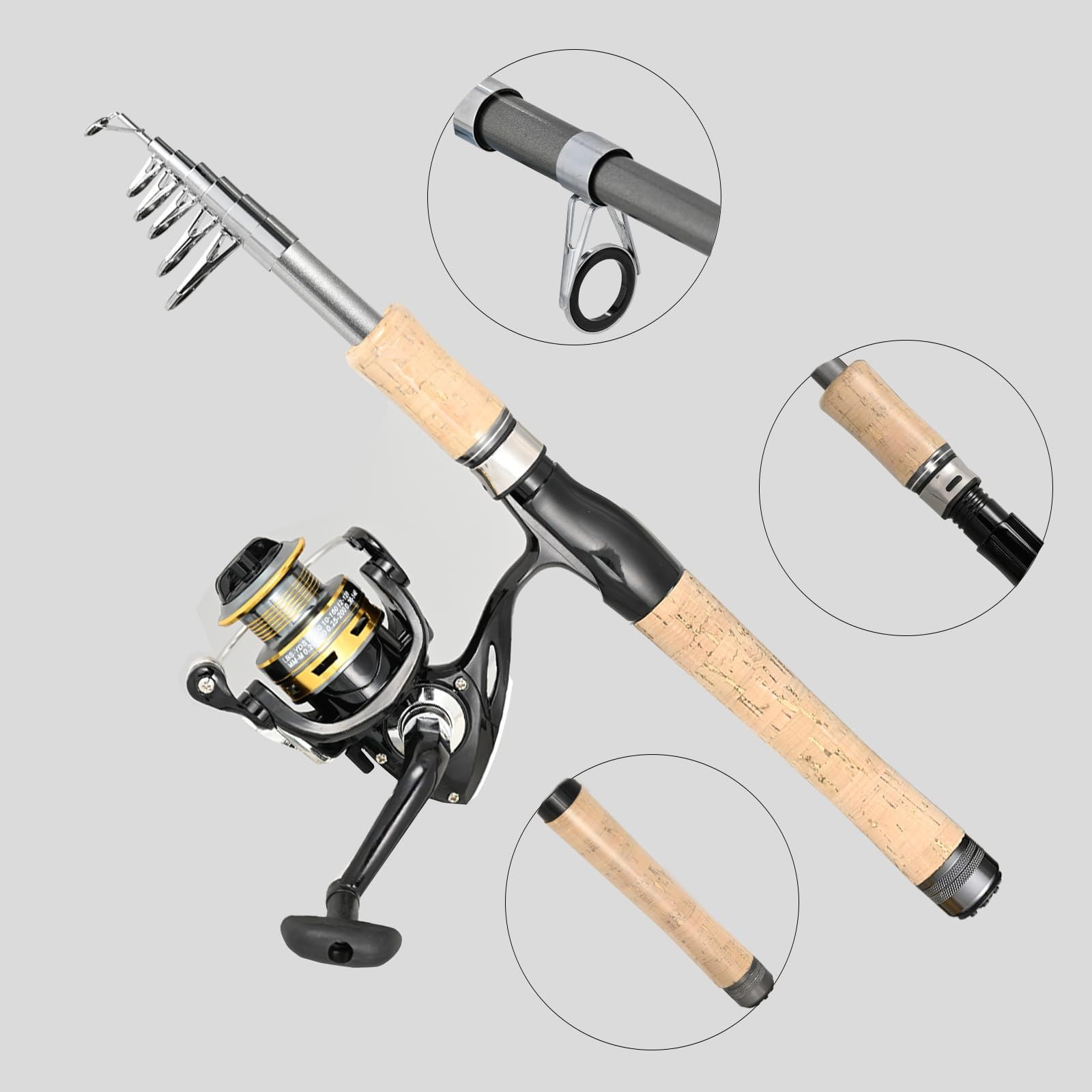 Daiwa Carbon Case Travel Spinning Rod and Reel Combo Kit