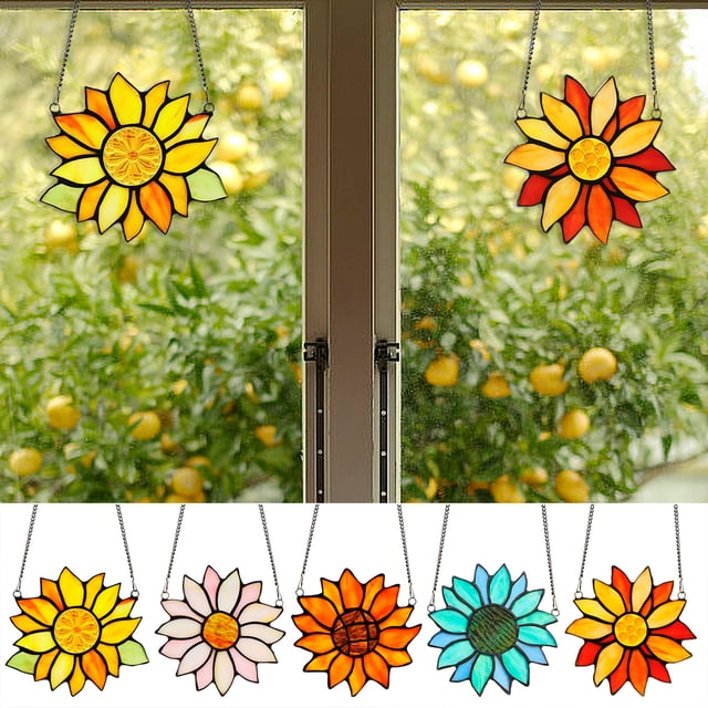 Xihbxyly Colgante de Carillón de Viento de Girasol, Elegante Decoración para Exteriores, Melodía Relajante para Patio y Jardín, Idea de Regalo Única, Decoración para Porche o Patio, Embalaje Seguro,