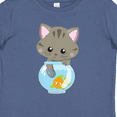 thumbnail image 4 of Inktastic Cute Cat, Little Cat, Kitty, Kitten, Fish Bowl Girls Baby T-Shirt, 4 of 5