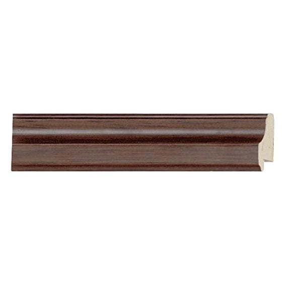 Picture Frame Moulding (Wood) 18Ft Bundle - Traditional Walnut Finish - 1.125" Width - 1/2" Rabbet