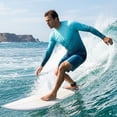 thumbnail image 6 of Xidunhg Men's Rash Guard Long Sleeve Shirt UPF 50 Sun Protection Quick Dry Moisture Wicking Lightweight for Swimming Surfing Outdoor Gradiensky Blue 2XL, 6 of 9