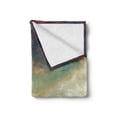 thumbnail image 2 of Beach Soft Flannel Fleece Throw Blanket, Sunrise over the Sea Tropical Water Summer Rock and Dramatic Sky Nature, Cozy Plush for Indoor and Outdoor Use, 50" x 60", Blue Cream, by Ambesonne, 2 of 6