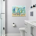 thumbnail image 5 of Bathroom Wall Art Floral Bathroom Pictures for Wall Flower Mason Jar Painting Prints Rustic Ocean Beach Theme Bathroom Farmhouse Blue Framed Artwork Home Decor Ready to Hang 12"x16", 5 of 6