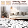 thumbnail image 2 of ODIKA 3'x5' Machine Washable Non-Slip Area Rug, Elegant Honeycomb Entrance With Absorbent Surface High Traffic Rug, Black, 353448, 2 of 7