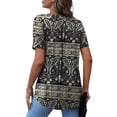 thumbnail image 4 of a.Jesdani Women's Plus Size Short Sleeve Henley Shirt V Neck Floral Blouses Tunic Tops for Women m-4x, 4 of 8
