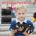 thumbnail image 5 of ELEHOLD for iPad Pro 11 2021/2020/2018 / Air 5 / Air 4 Kids Case, Heavy Duty Pencil Cap Holder Kickstand 360° Rotating Hand Strap Carrying Shoulder Strap Shockproof Child-Proof Rugged Case, Black, 5 of 12