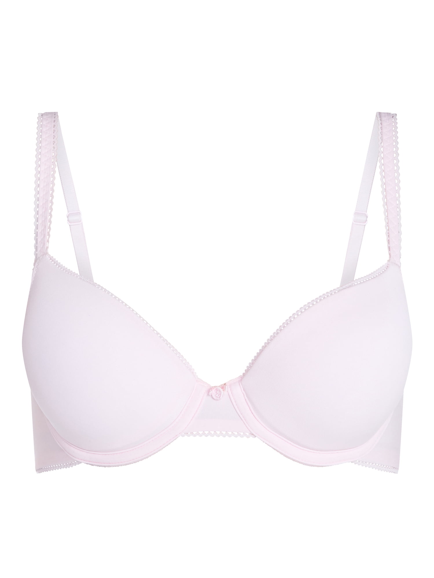 No Boundaries Micro Lightly Lined Demi T-Shirt Bra, Women's 32B-40DD