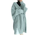 thumbnail image 2 of IMENGL Custom knit sweater female thick thread, Blue One Size, Size One Size, 2 of 7