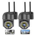thumbnail image 3 of 2pcs Cámara De Seguridad Exterior Wifi Foco Hd Visión Alarma Malubero, Color Negro, 3 of 5