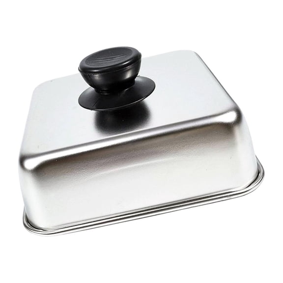 Ywmsfl Square Basting Cover Stainless Steel Cheese Melting Dome Steaming Cover Lid Griddle Grills Accessory for Flat Teppanyaki