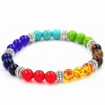 thumbnail image 1 of Pulsera de ónix de colores Pulsera de cuentas de Buda Pulsera de cuentas de cristal, 1 of 3