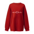 thumbnail image 2 of Gibobby Sudadera sin capucha y ocio Sudadera con capucha manga larga con cuello redondo y estampado amor para el día San Valentín para mujer (Rosa, XXL), 2 of 3