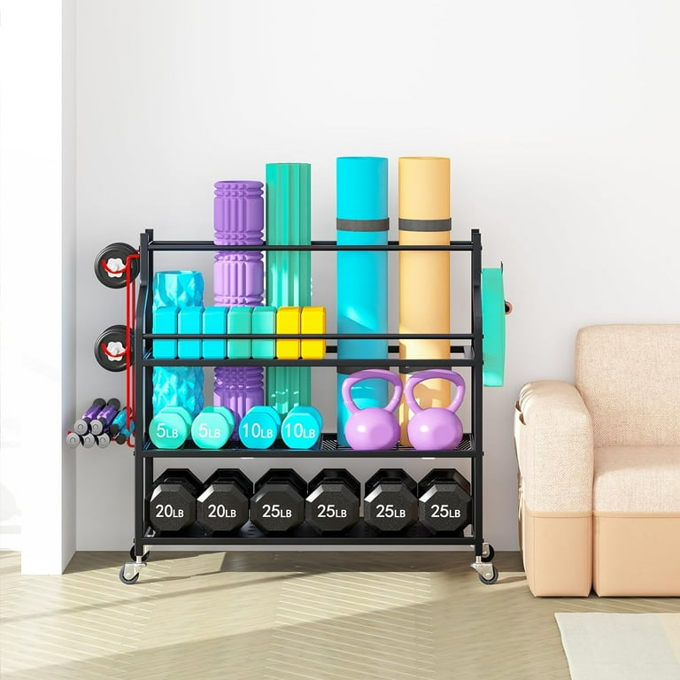 IRON AMERICAN USA Omega Beast Gym Storage Rack 9 OR 11 Hook Heavy-Duty Gym Wall Organizer Gym Caddy Hanger - Gym Accessory Storage - Resistance Bands, Jump Ropes, Barbells, Lifting