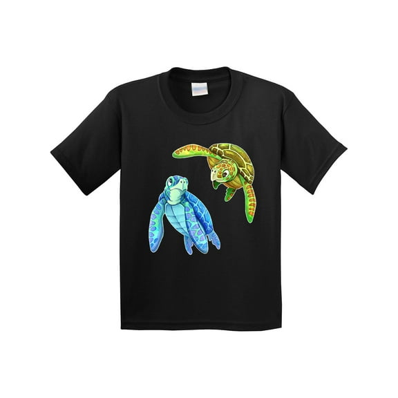 Inktastic Sea Turtles Swimming Together Youth T-Shirt
