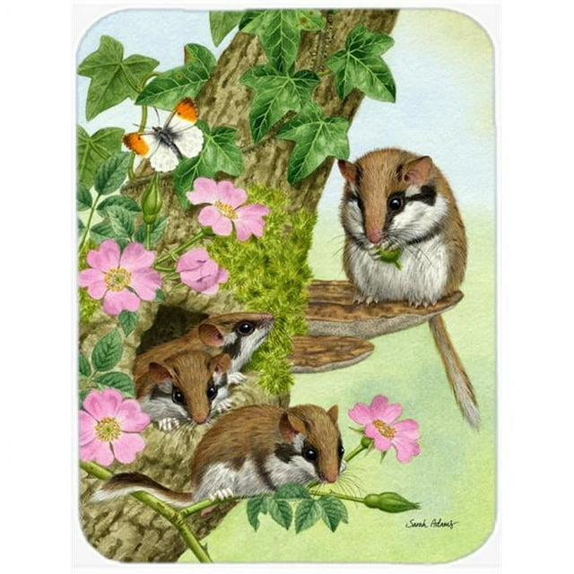 Carolines Treasures ASA2139LCB Dormice Dormouse Glass Cutting Board- Large