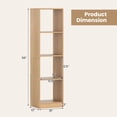 thumbnail image 3 of Gymax 2PCS 5-Tier Bookshelf Corner Bookcase Storage Display Organizer w/ 4 Cubes, 3 of 10