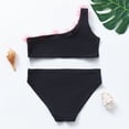 thumbnail image 4 of Girls Black Tassel Tankini Swimsuits Summer Beachwear Children Girls Bathing Suits Two-pieces Girls Bikini Swimsuits, 4 of 6