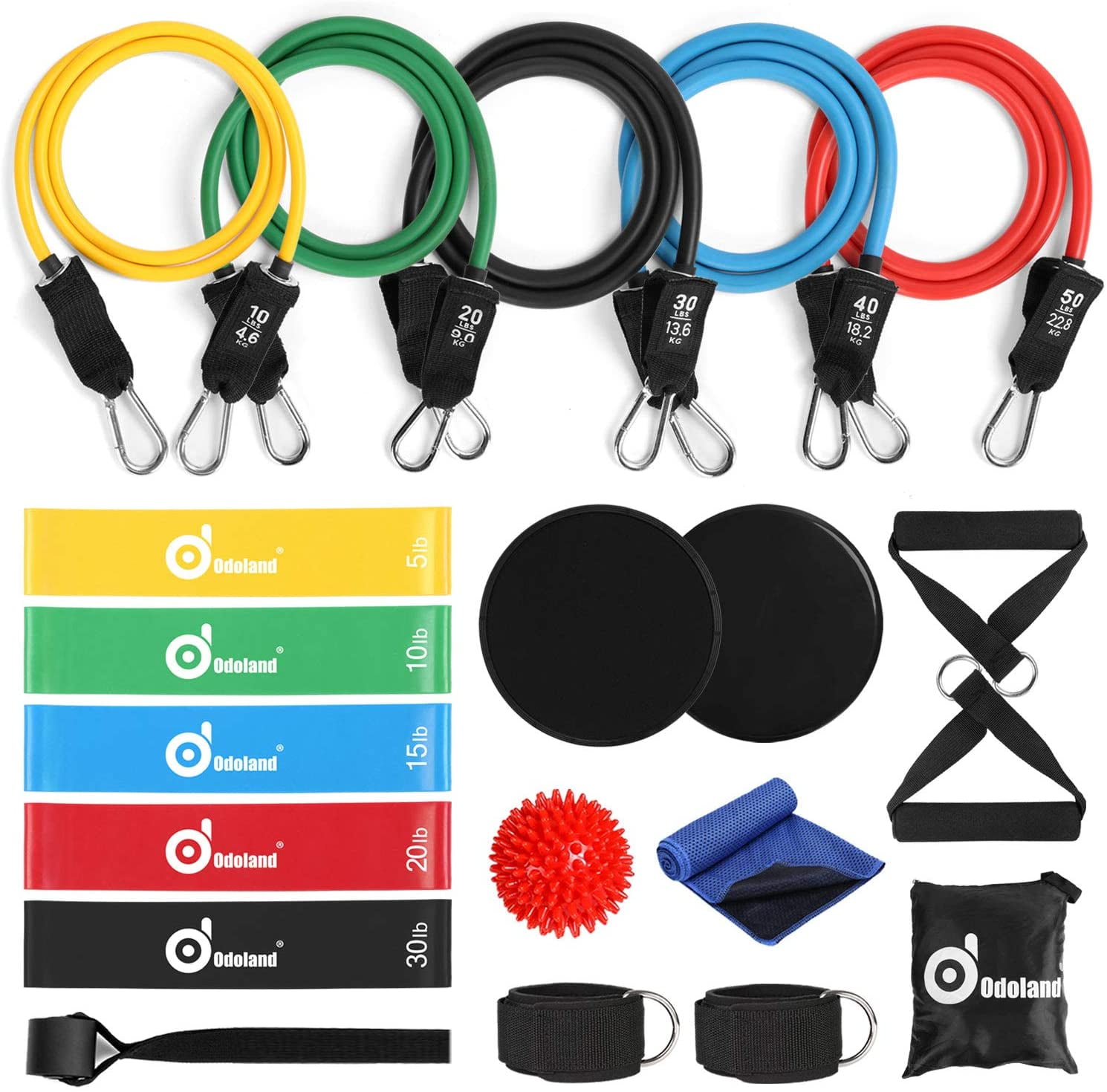 21pcs Resistance Bands Set Upgraded Exercise Bands with Handles ...