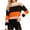 Orange, variant on Lovzfmll Women's Fall and Winter Solid Color Comfortable Soft Warm Block Casual Turtleneck Loose Color Matching Knitwear Pullover Round-Neck Long Sleeve Sweater Tops Wine XL