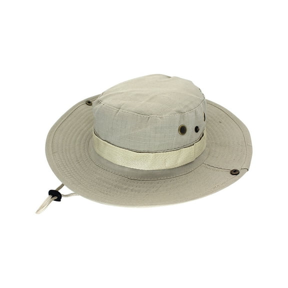 Wide Brim Sun Hat, Fishing Hat UPF 50  Sun Visor Hat for Men Women Adjustable UV Protection Hiking Beach Bucket Cap (58-60cm, Beige)