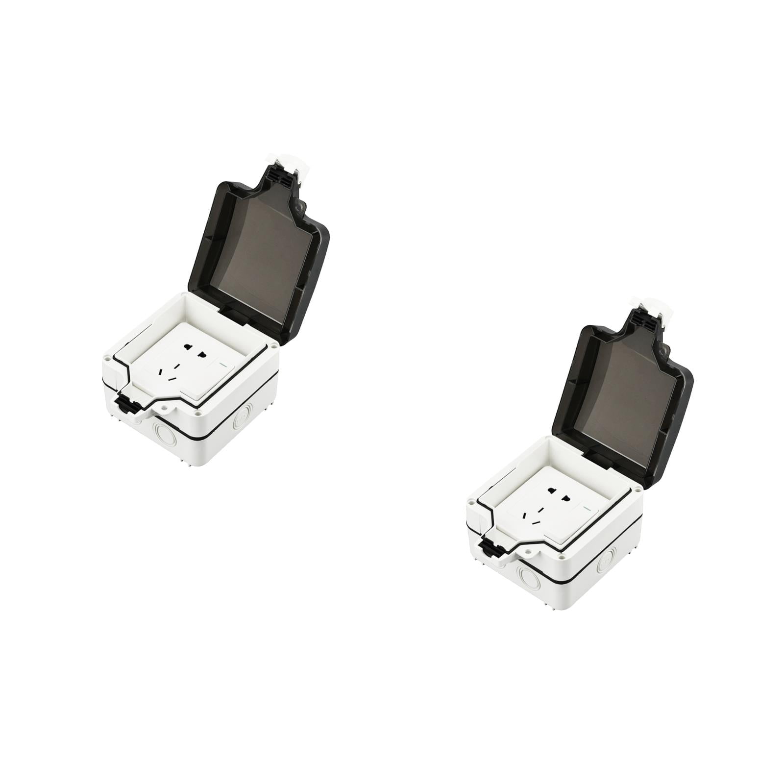 OUNONA 2pcs Weatherproof Electrical Outlet Cover: Outlet Plug Box 2pcs Child Safety Socket Covers Outlet Protectors Proof Outlet Cap