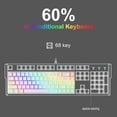thumbnail image 5 of MageGee 60% Wireless Mechanical Keyboard, 2.4G/BT5.0/USB-C Triple Mode PBT Pudding Keycaps RGB Backlit Keyboard, Compact 68 Keys Mini Keyboard with Red Switch, 5 of 8
