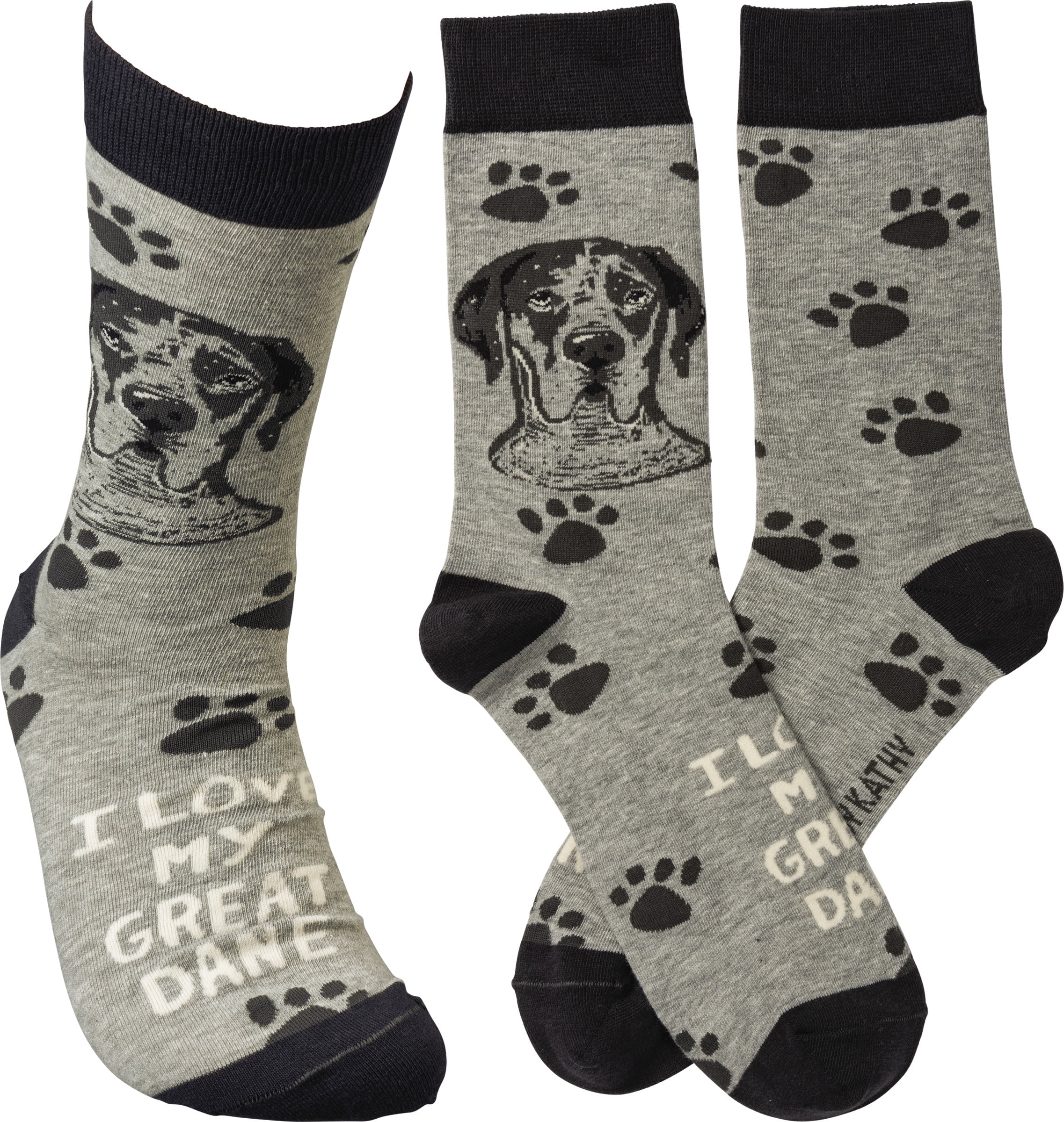 Great Dane Dog Gray Zigzag Pattern Men-Women Adult Ankle Socks