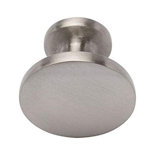 Utopia Alley 10pcs Emme Cabinet Ring Pull Knob - Decorative Cabinet Drop Pull Knobs for Cabinets and Drawers - Vintage Cabinet Hardware with Hand Finished Brushed Nickel - Pull Knobs 1.14"