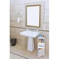 thumbnail image 2 of Etna Bathroom Storage Cabinet Tower - Freestanding Restroom Organizer Rack, White Bath Room Shelf Unit with Tissue Holder, 2 of 5