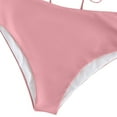 thumbnail image 3 of Trajes de baño para mujer, Trajes de baño para mujer Moda Mujer Color liso Casual Hoja Sin espalda Abertura Cintura alta Bikinis Conjuntos de traje de baño para mujer Traje de baño, 3 of 5