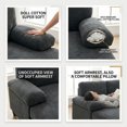 thumbnail image 5 of Leumius 104" U Shaped Sectional Sofa,Modern 4 Seat Oversized Sofa with Double Chaise for Living Room,Dark Gray, 5 of 13