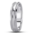 thumbnail image 1 of Alliance de Mariage pour Homme 5 mm Polie Brillante en Or Blanc 10 K, 1 of 3