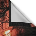 thumbnail image 3 of Ambesonne African Kitchen Curtains, Sunset at Kwando River, 55"x39", Coral Orange Black, 3 of 3