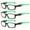 3 Pairs of Green, variant on 3 Pairs Mens Rimmed Sporty Rectangle Reading Glasses +1.0, Womens Blue Light Blocking Plastic Green Sport Spring Hinge Readers 1.00, Fashion Presbyopia glasses +100 strength