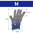 thumbnail image 2 of Guante De Carnicero De Malla Metálica A9 De Alambre De Acero Inoxidable Resistente Con Forro De Algodón Para Uso Industrial Protección De Carnicería M, 2 of 4