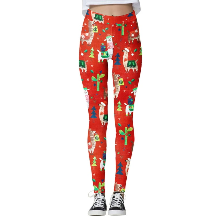Casual Leggings For Women Fashion Christmas Pattern High Waist Floral  Womens Legging Cute Summer Outfits Comfy Clothes Seamless Leggings for  Women Workout Leggings with Skirt for Women plus Size 