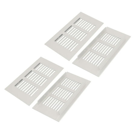 

Wardrobe Cabinet Aluminum Alloy Air Vent Ventilation Grille 150mmx80mmx15mm 4pcs