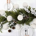 thumbnail image 3 of Flocked Velvet Christmas Ball Ornaments Small Shatterproof Decorative Set for Xmas Tree Holiday Decorations 12 Pack White Balls, 3 of 7