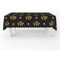 thumbnail image 4 of Black VIP Tablecloth Gold Crown Stars Table Cloth Modern Luxury Table Cover for Business Campaign Dinning Kitchen Party Birthday Decoration, Rectangle 54 x 72 Inch, 4 of 4