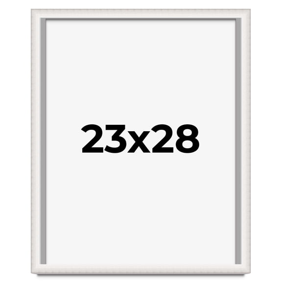 23x28 Shadow Box Silver Brushed Striped Display Frame | 1.625 Inches Deep | 1 Inch Moulding Width |