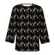 thumbnail image 4 of Fiudx Ofertas Flash Artículos En Oferta Blusa Holgada con Estampado de Pascua y Cuello En V Retro de Manga Tres Cuartos a La Moda para Mujer, 4 of 5