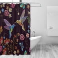 thumbnail image 2 of Rateoe Humming Bird Shower Curtain - Fancy Bathroom Shower Curtain Sets - Waterproof Shower Curtain with Hooks with 12 Plastic Hooks 72x72 Inches, 2 of 5