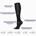 thumbnail image 6 of NOLDARES Compression Socks 20-30 mmHg Long Knee High Socks for Women Men Support Athletic Travel Daily Wear 3 Pairs(S035-Beige), 6 of 9