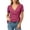 Hot Pink, variant on TGSLY Wrap Front Linen Tops for Women Lightweight Soft Deep V Neck Short Sleeve Shirts Dressy Casual Side Tie Knot Solid Color Blouses XL